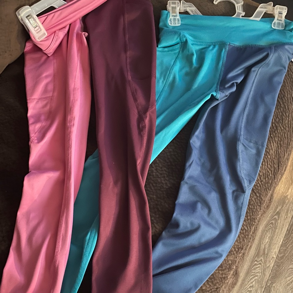 Athletic Works Pink and Red Leggings